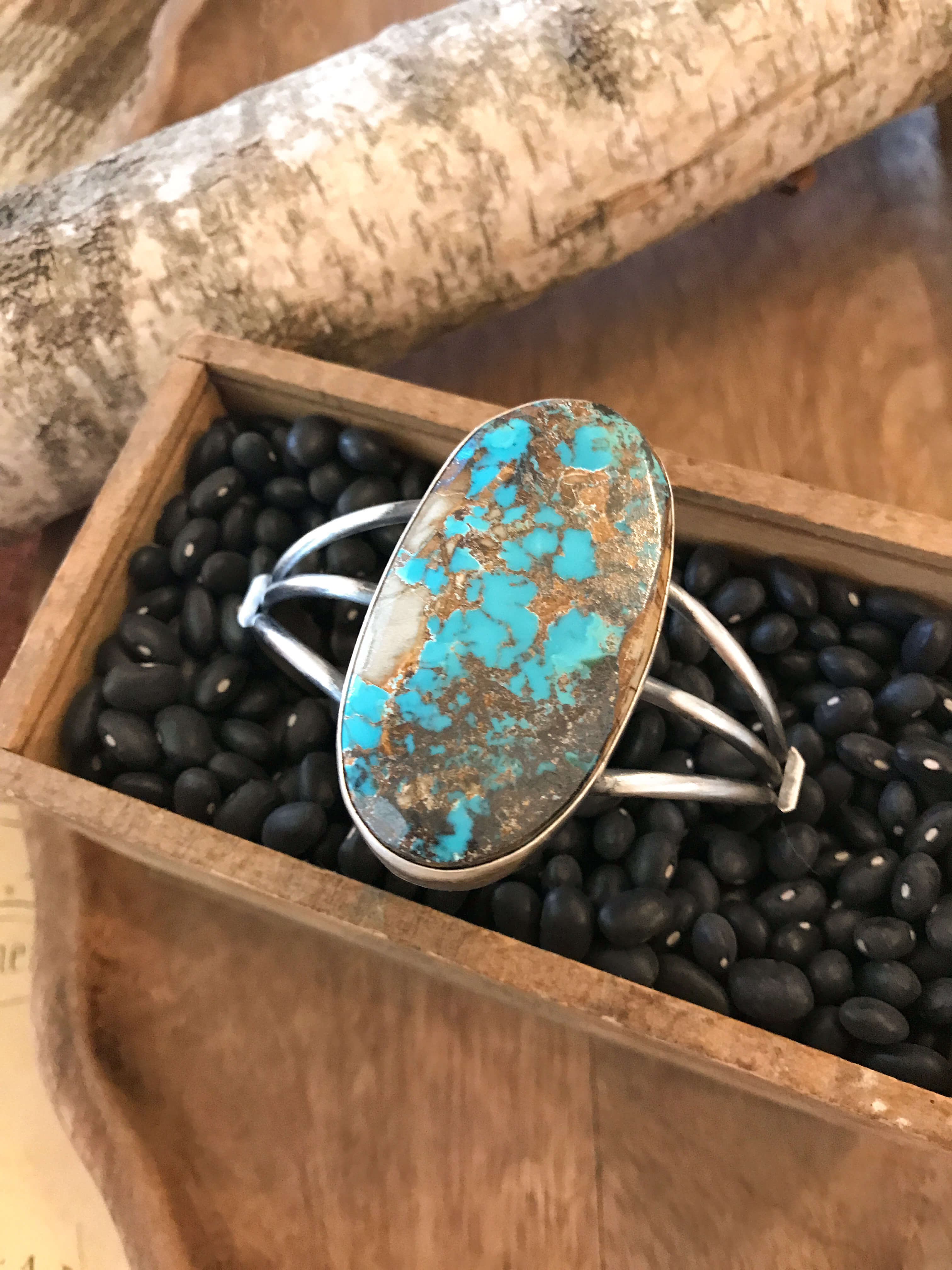 The Wenatchee Turquoise Cuff-Bracelets & Cuffs-Calli Co., Turquoise and Silver Jewelry, Native American Handmade, Zuni Tribe, Navajo Tribe, Brock Texas