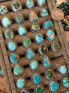 The Yukon Rings in Turquoise-Rings-Calli Co., Turquoise and Silver Jewelry, Native American Handmade, Zuni Tribe, Navajo Tribe, Brock Texas