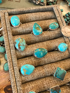 The Yuma Rings in Turquoise-Rings-Calli Co., Turquoise and Silver Jewelry, Native American Handmade, Zuni Tribe, Navajo Tribe, Brock Texas