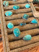 The Yuma Rings in Turquoise-Rings-Calli Co., Turquoise and Silver Jewelry, Native American Handmade, Zuni Tribe, Navajo Tribe, Brock Texas