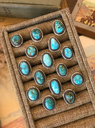 The Yale Rings in Blue Turquoise-Rings-Calli Co., Turquoise and Silver Jewelry, Native American Handmade, Zuni Tribe, Navajo Tribe, Brock Texas