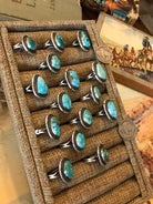 The Yale Rings in Blue Turquoise-Rings-Calli Co., Turquoise and Silver Jewelry, Native American Handmade, Zuni Tribe, Navajo Tribe, Brock Texas