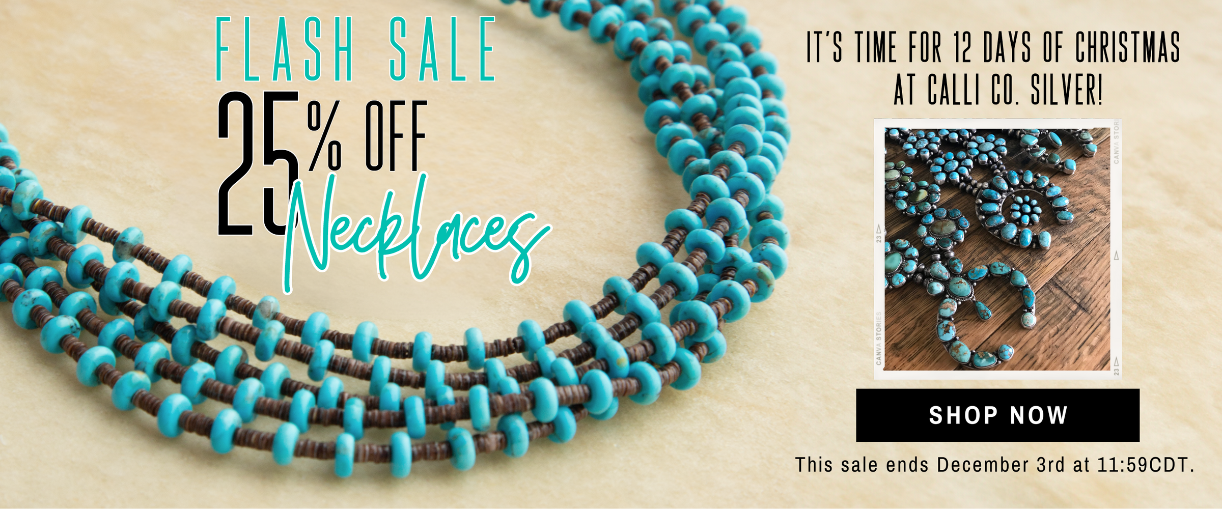 Necklaces Collection Sale | Calli Co. Silver | Handmade Sterling Silver and Turquoise Jewelry | Located in Fort Worth, TX