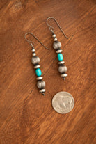 The Blakely Turquoise and Pearl Earrings-Earrings-Calli Co., Turquoise and Silver Jewelry, Native American Handmade, Zuni Tribe, Navajo Tribe, Brock Texas