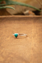 The Turquoise Heart Ring-Rings-Calli Co., Turquoise and Silver Jewelry, Native American Handmade, Zuni Tribe, Navajo Tribe, Brock Texas