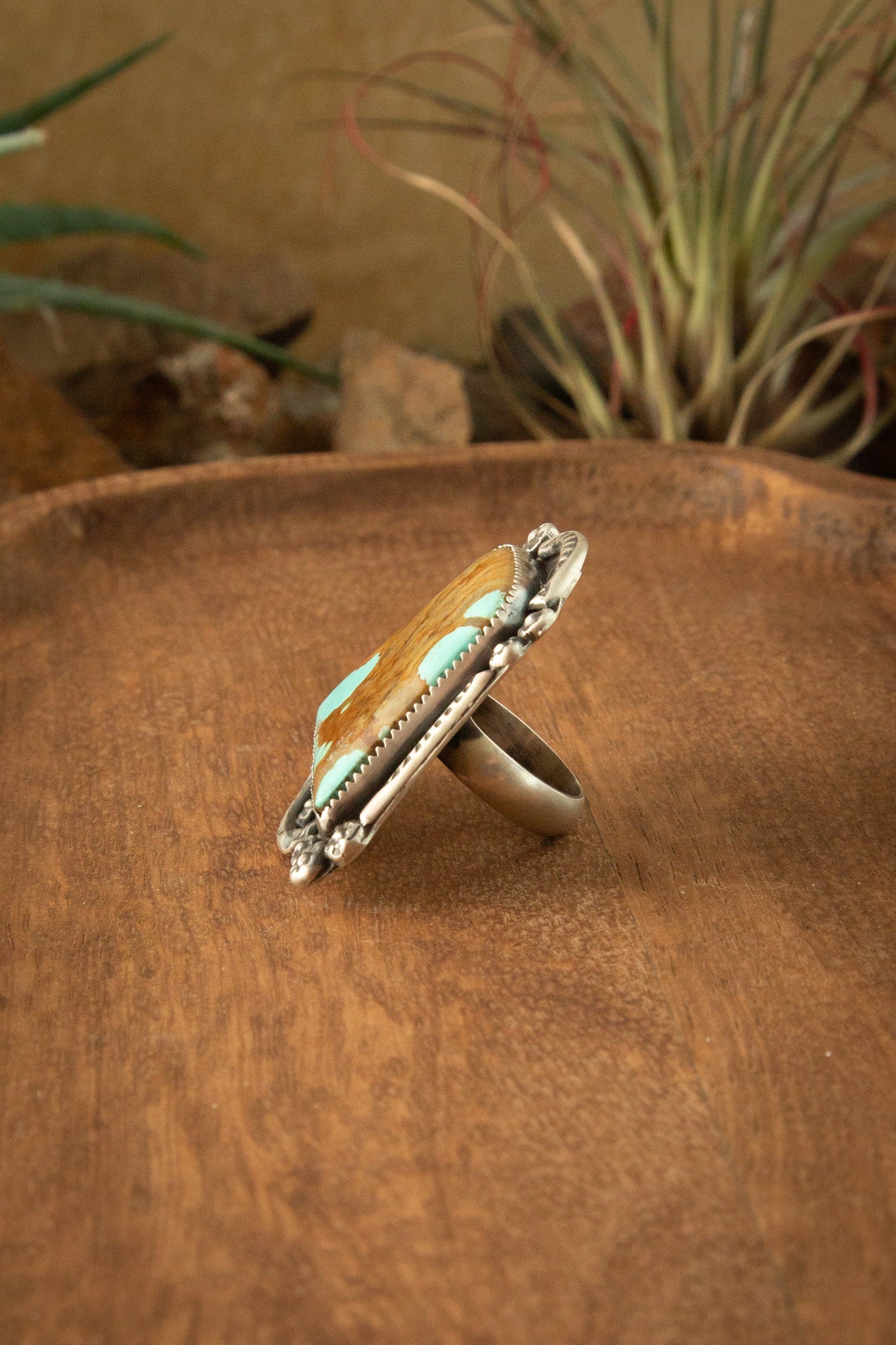 The Aiden Adjustable Ring-Rings-Calli Co., Turquoise and Silver Jewelry, Native American Handmade, Zuni Tribe, Navajo Tribe, Brock Texas