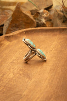 The Wynonna Ring, 4 Sz 6.5-Rings-Calli Co., Turquoise and Silver Jewelry, Native American Handmade, Zuni Tribe, Navajo Tribe, Brock Texas