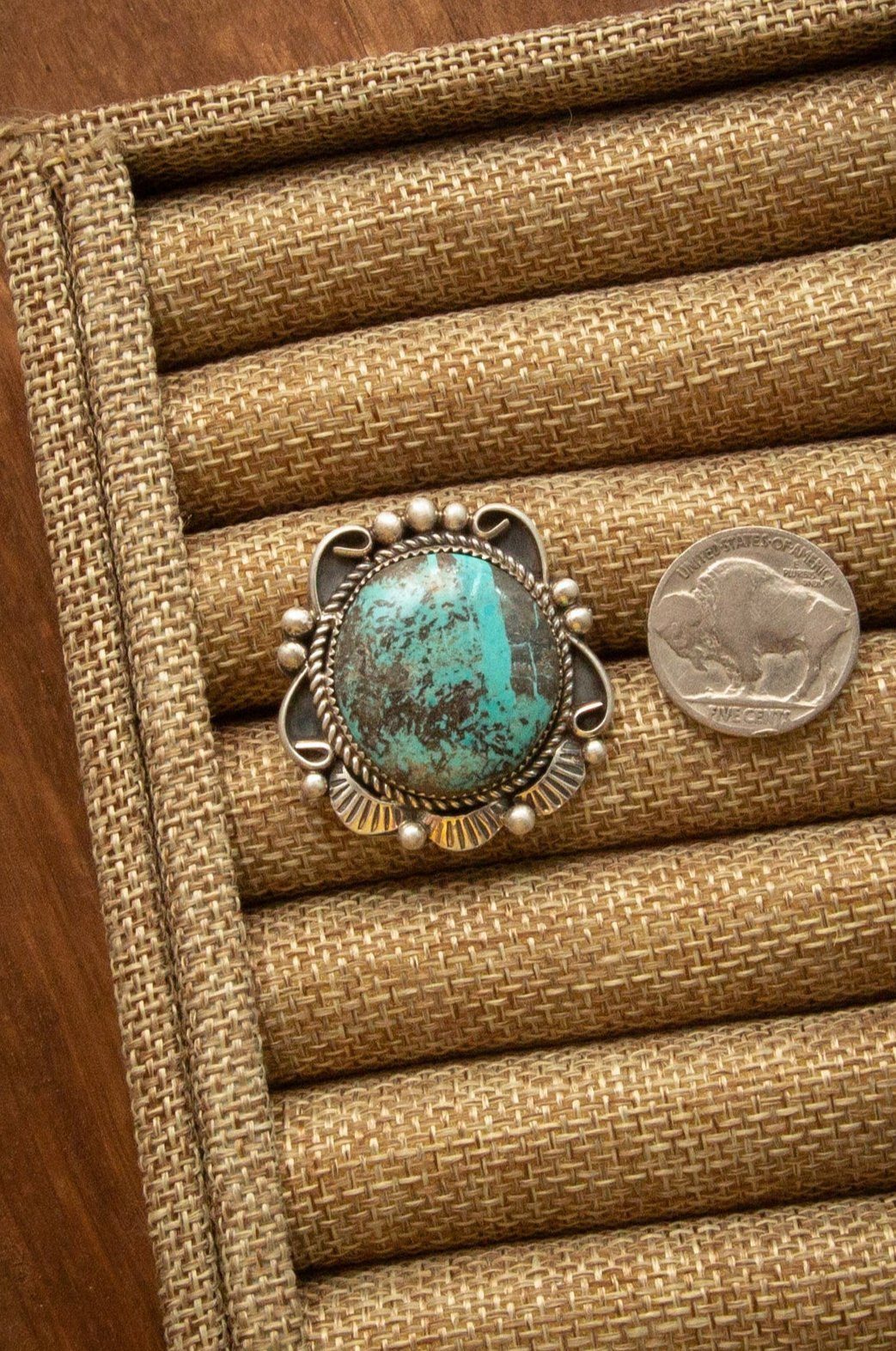 The Wynonna Ring, 3 Sz 7.5-Rings-Calli Co., Turquoise and Silver Jewelry, Native American Handmade, Zuni Tribe, Navajo Tribe, Brock Texas