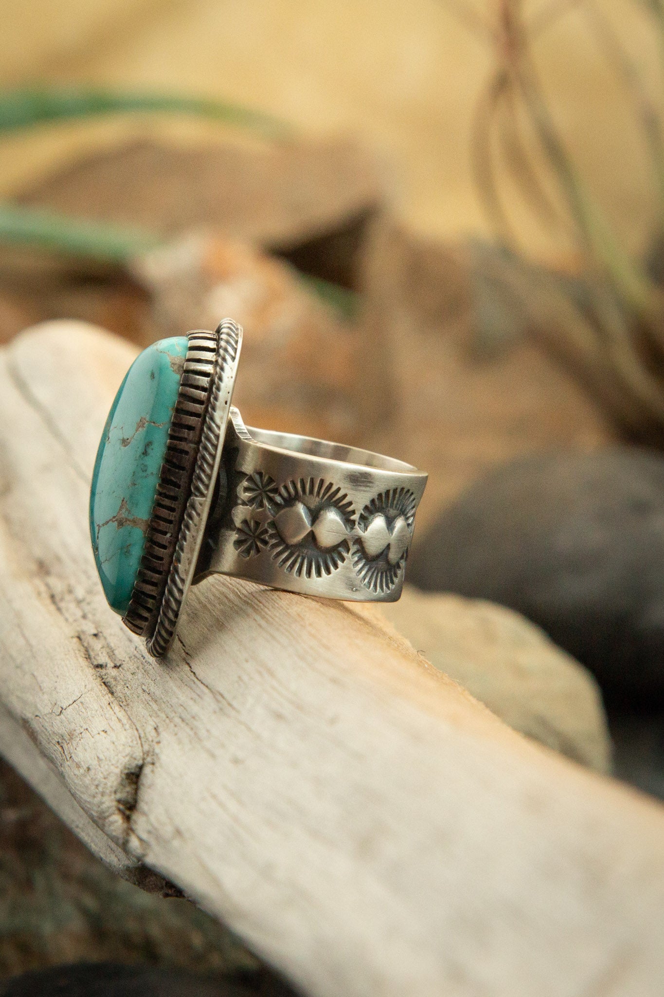 The Noble Turquoise Ring, 2 Sz 6.5-Rings-Calli Co., Turquoise and Silver Jewelry, Native American Handmade, Zuni Tribe, Navajo Tribe, Brock Texas