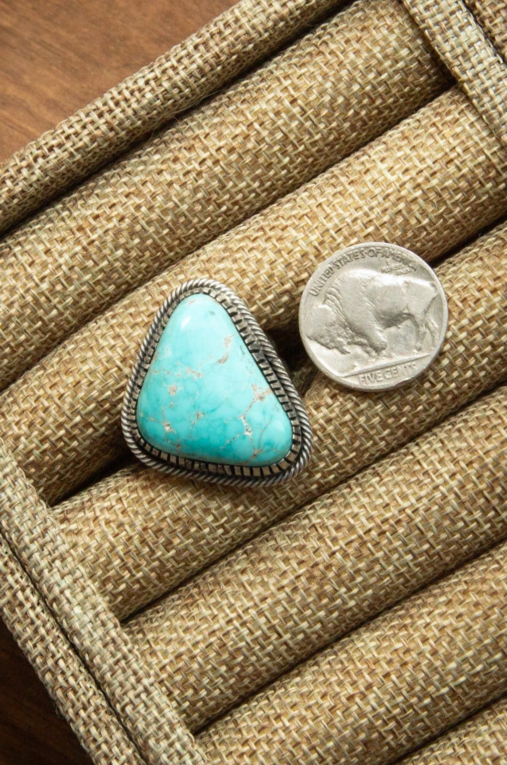 The Noble Turquoise Ring, 2 Sz 6.5-Rings-Calli Co., Turquoise and Silver Jewelry, Native American Handmade, Zuni Tribe, Navajo Tribe, Brock Texas