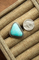 The Noble Turquoise Ring, 2 Sz 6.5-Rings-Calli Co., Turquoise and Silver Jewelry, Native American Handmade, Zuni Tribe, Navajo Tribe, Brock Texas