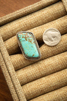 The Noble Turquoise Ring, 8 Sz 9.5-Rings-Calli Co., Turquoise and Silver Jewelry, Native American Handmade, Zuni Tribe, Navajo Tribe, Brock Texas