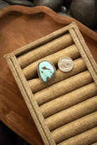 The Noble Turquoise Ring, 4 Sz 8.5-Rings-Calli Co., Turquoise and Silver Jewelry, Native American Handmade, Zuni Tribe, Navajo Tribe, Brock Texas