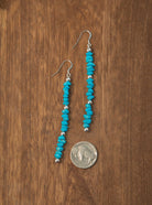 The Sleeping Beauty Drop Earrings-Earrings-Calli Co., Turquoise and Silver Jewelry, Native American Handmade, Zuni Tribe, Navajo Tribe, Brock Texas