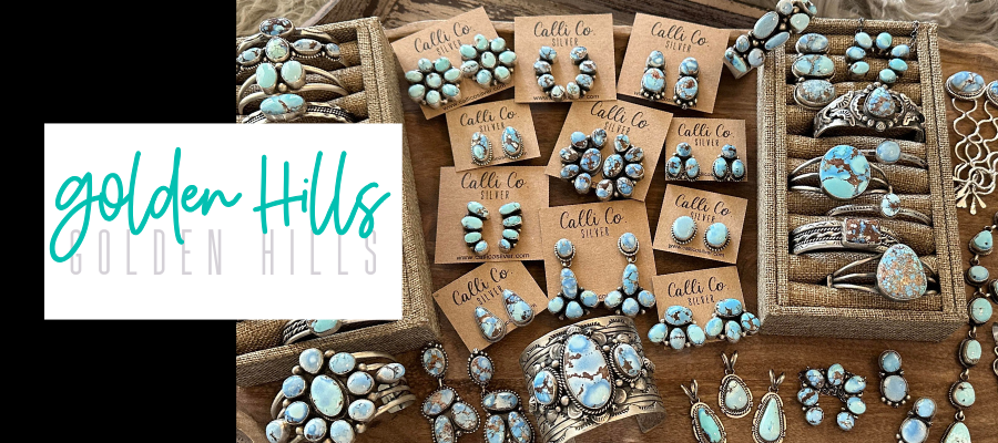 Golden hills turquoise and sterling silver jewelry at Calli Co Silver