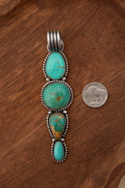 The Lafayette Turquoise Pendant-Pendants-Calli Co., Turquoise and Silver Jewelry, Native American Handmade, Zuni Tribe, Navajo Tribe, Brock Texas