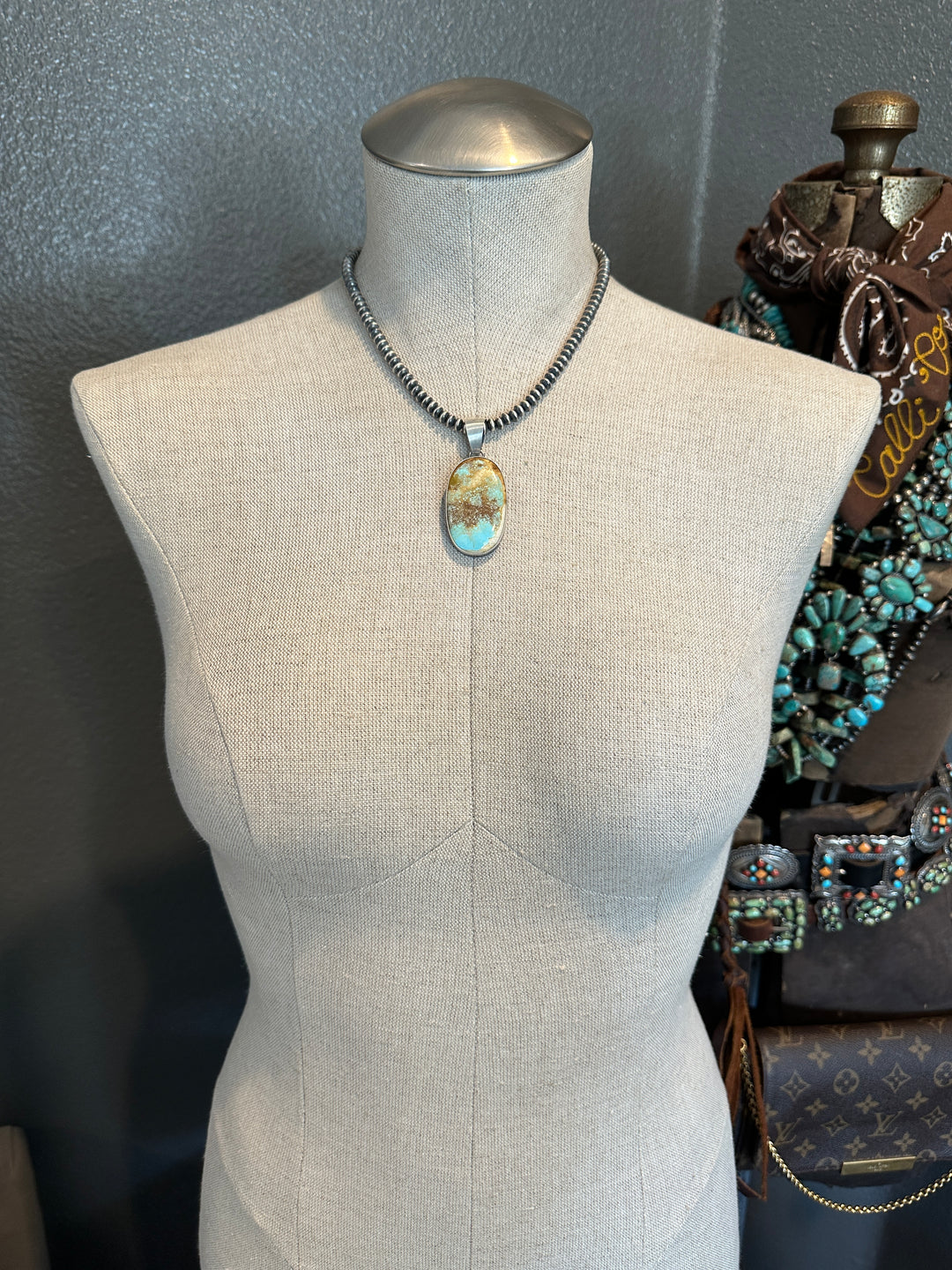 The Wyeth Pendant-Pendants-Calli Co., Turquoise and Silver Jewelry, Native American Handmade, Zuni Tribe, Navajo Tribe, Brock Texas