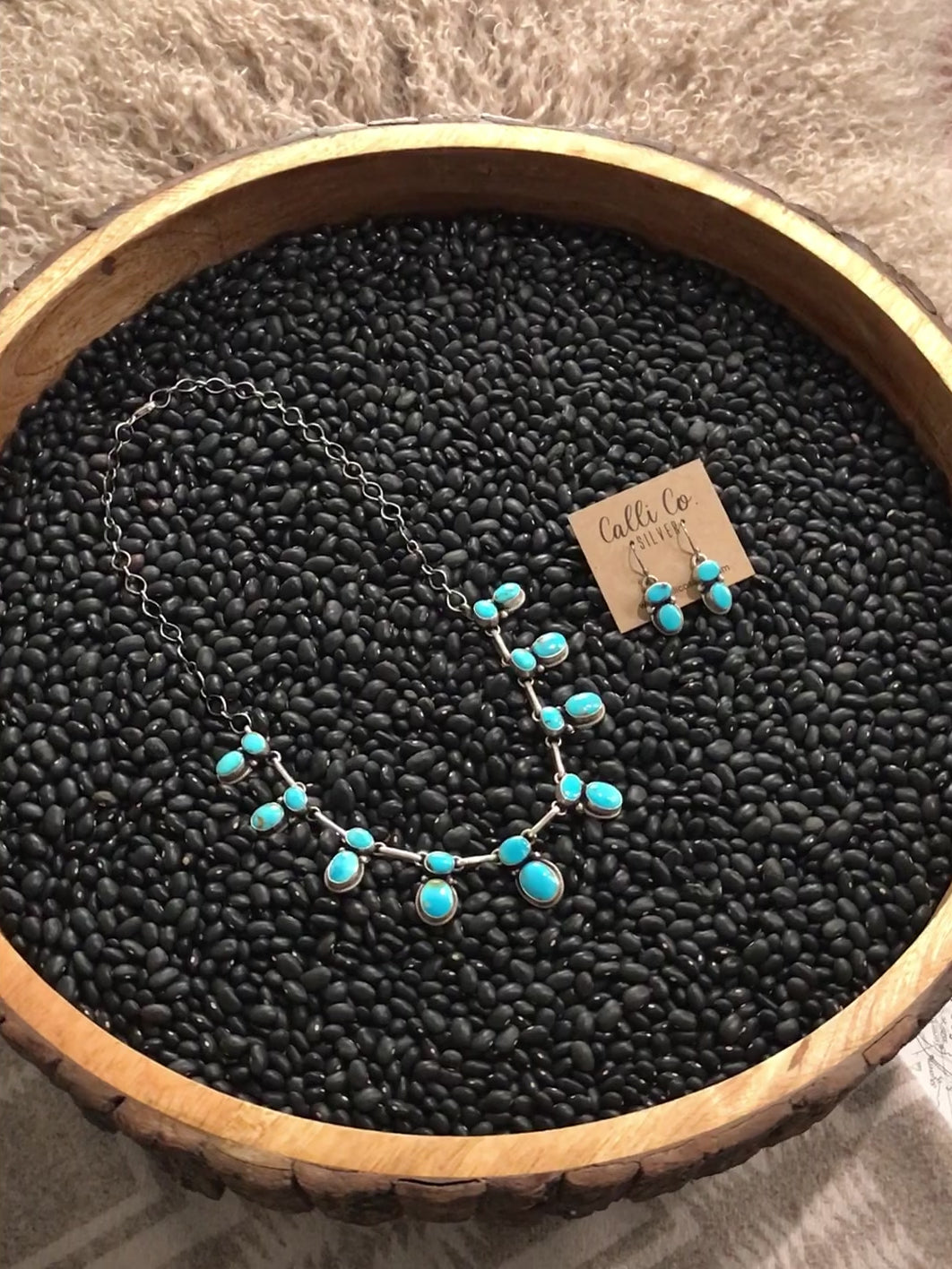 The Elliot Turquoise Statement Necklace Set – Calli Co. Silver