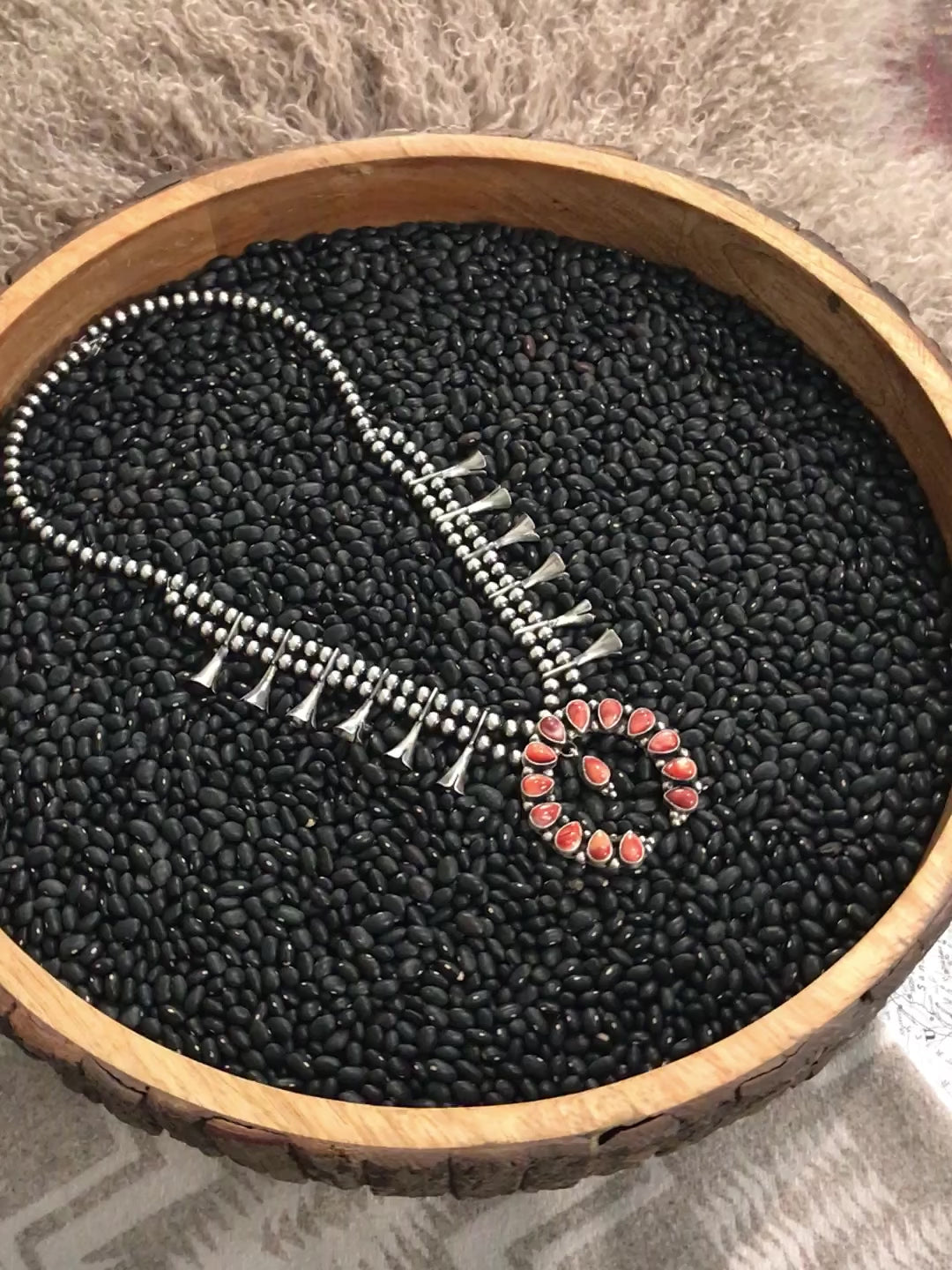 The Red Thorne Squash Blossom Necklace – Calli Co. Silver