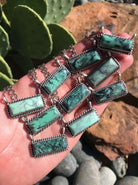 The Big Chief Necklaces in Variscite-Necklaces-Calli Co., Turquoise and Silver Jewelry, Native American Handmade, Zuni Tribe, Navajo Tribe, Brock Texas