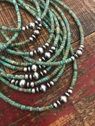 The Lemhi Turquoise Necklace-Necklaces-Calli Co., Turquoise and Silver Jewelry, Native American Handmade, Zuni Tribe, Navajo Tribe, Brock Texas