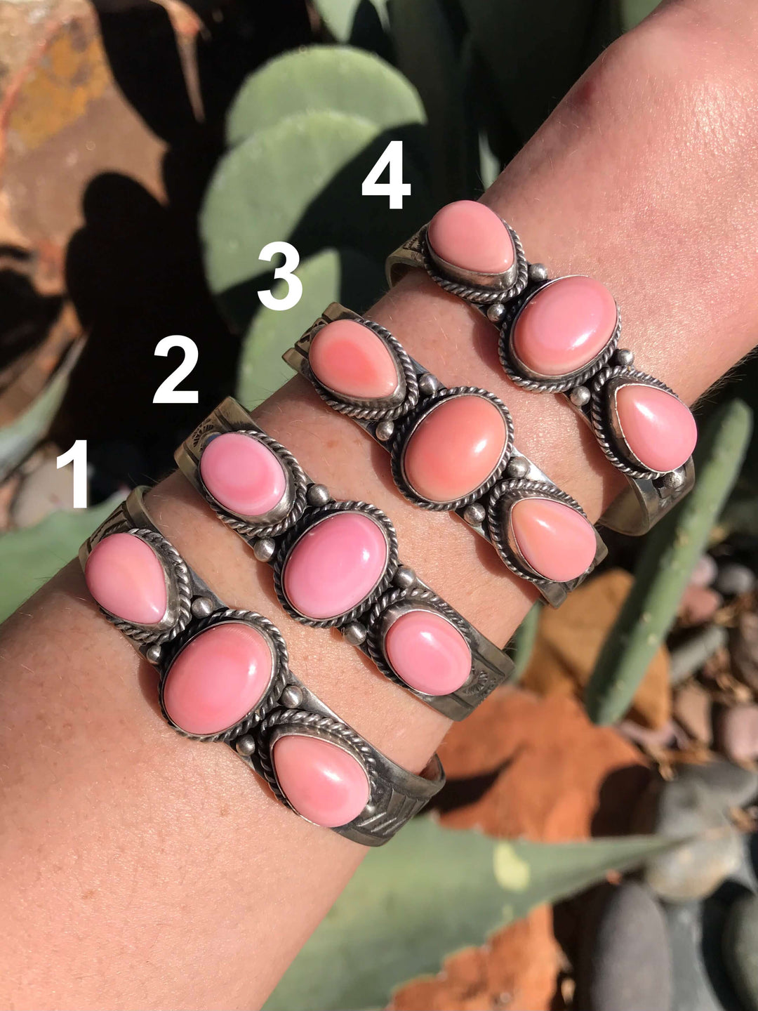 The Mayari Conch Cuffs-Bracelets & Cuffs-Calli Co., Turquoise and Silver Jewelry, Native American Handmade, Zuni Tribe, Navajo Tribe, Brock Texas