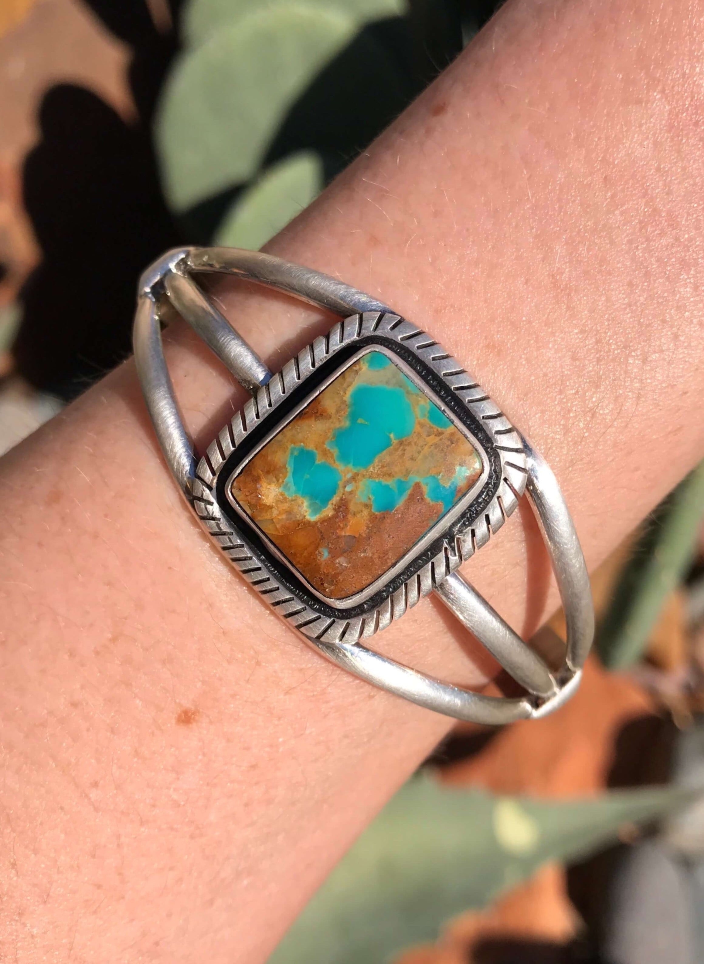 The Corvallis Cuff-Bracelets & Cuffs-Calli Co., Turquoise and Silver Jewelry, Native American Handmade, Zuni Tribe, Navajo Tribe, Brock Texas