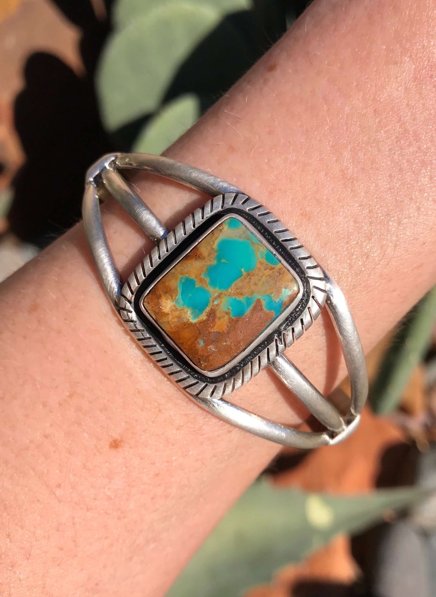 The Corvallis Cuff-Bracelets & Cuffs-Calli Co., Turquoise and Silver Jewelry, Native American Handmade, Zuni Tribe, Navajo Tribe, Brock Texas