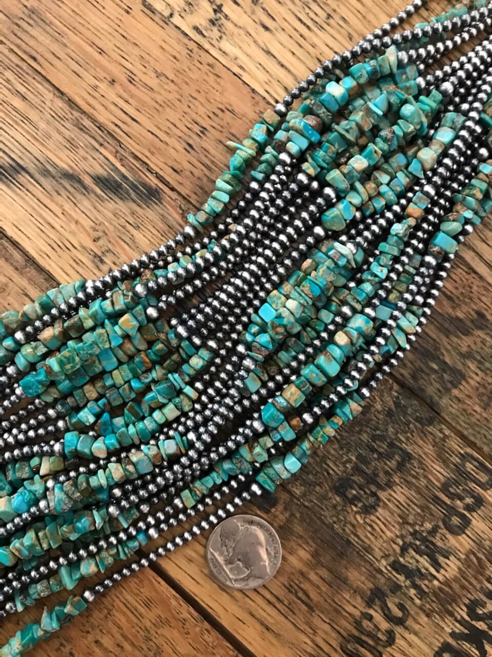 The Cayson Necklace-Necklaces-Calli Co., Turquoise and Silver Jewelry, Native American Handmade, Zuni Tribe, Navajo Tribe, Brock Texas