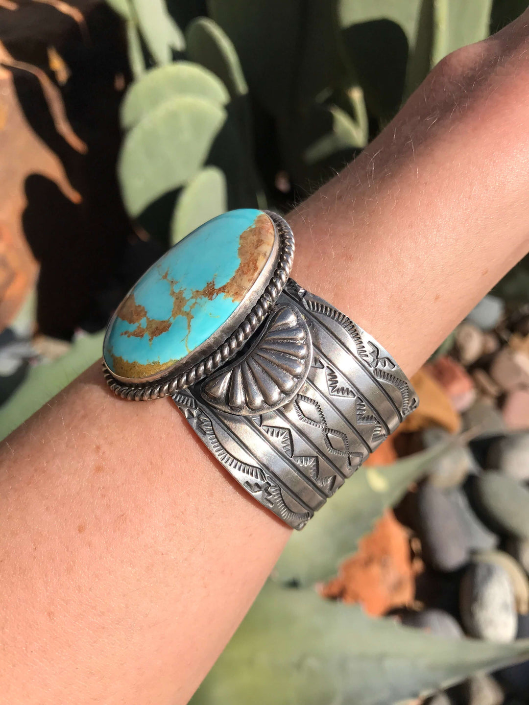 The Cedar Cuff-Bracelets & Cuffs-Calli Co., Turquoise and Silver Jewelry, Native American Handmade, Zuni Tribe, Navajo Tribe, Brock Texas