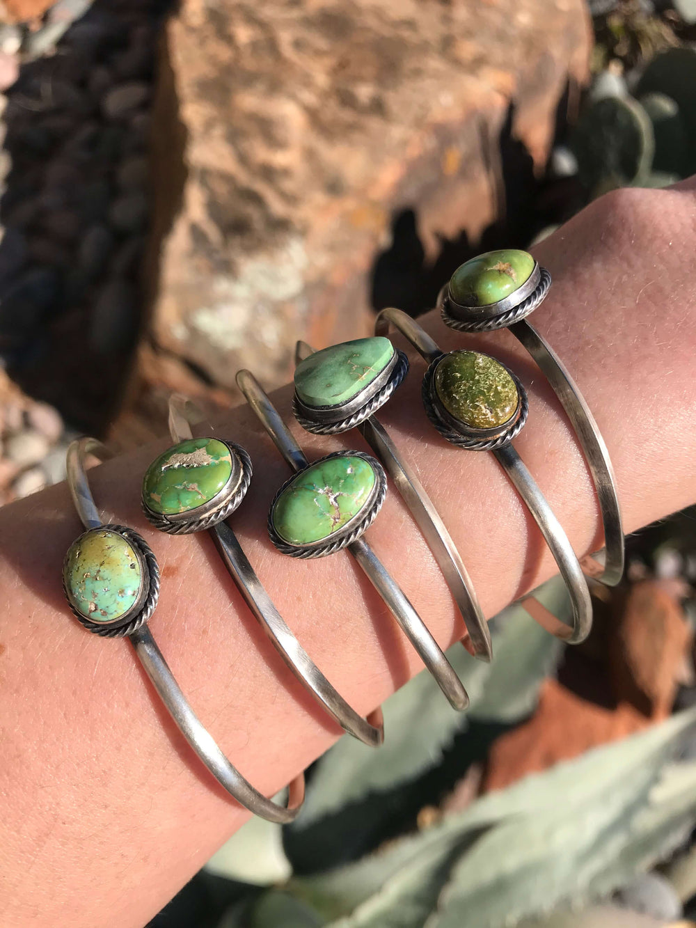 The Sugartree Turquoise Cuffs-Bracelets & Cuffs-Calli Co., Turquoise and Silver Jewelry, Native American Handmade, Zuni Tribe, Navajo Tribe, Brock Texas