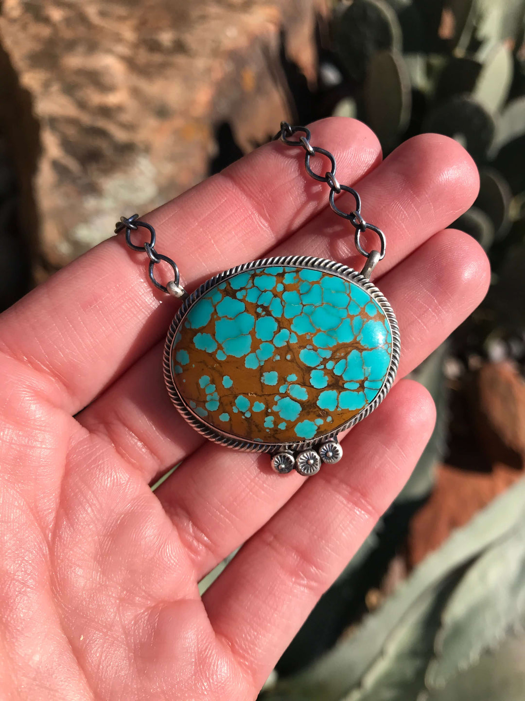 The Braybrook Turquoise Necklace-Necklaces-Calli Co., Turquoise and Silver Jewelry, Native American Handmade, Zuni Tribe, Navajo Tribe, Brock Texas