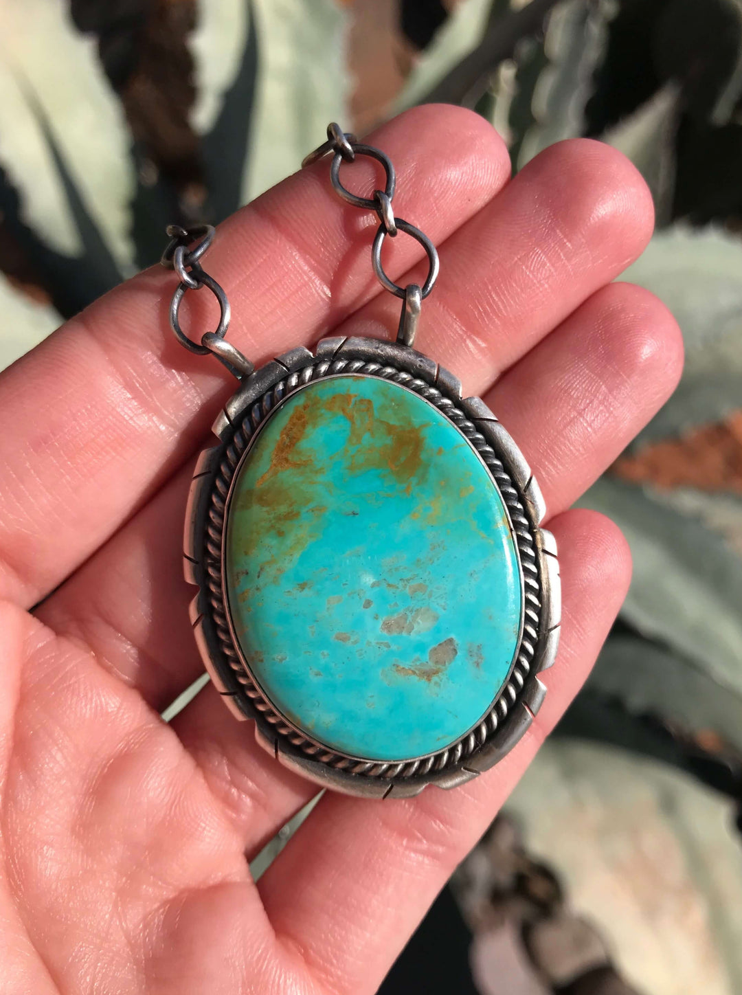 The Eagle Mountain Turquoise Necklace, 1-Necklaces-Calli Co., Turquoise and Silver Jewelry, Native American Handmade, Zuni Tribe, Navajo Tribe, Brock Texas