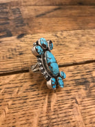 The Brielle Turquoise Ring, Sz 9-Rings-Calli Co., Turquoise and Silver Jewelry, Native American Handmade, Zuni Tribe, Navajo Tribe, Brock Texas