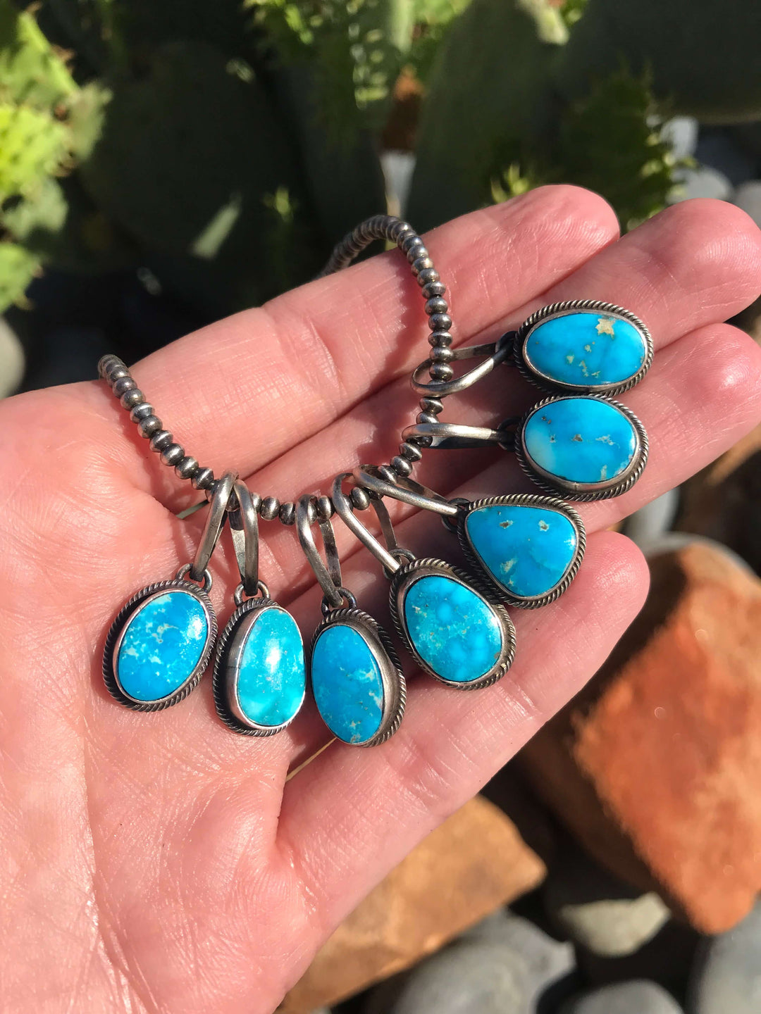 The Sorento Pendants-Pendants-Calli Co., Turquoise and Silver Jewelry, Native American Handmade, Zuni Tribe, Navajo Tribe, Brock Texas