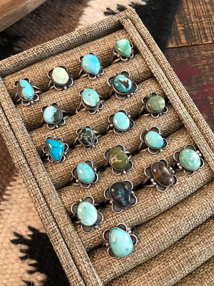 The Minare Rings-Rings-Calli Co., Turquoise and Silver Jewelry, Native American Handmade, Zuni Tribe, Navajo Tribe, Brock Texas