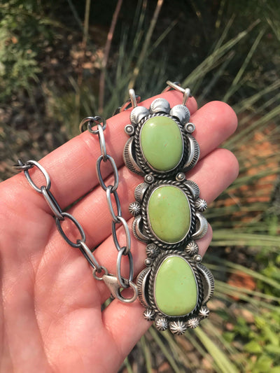 The Maya Turquoise Statement Necklace, 2-Necklaces-Calli Co., Turquoise and Silver Jewelry, Native American Handmade, Zuni Tribe, Navajo Tribe, Brock Texas