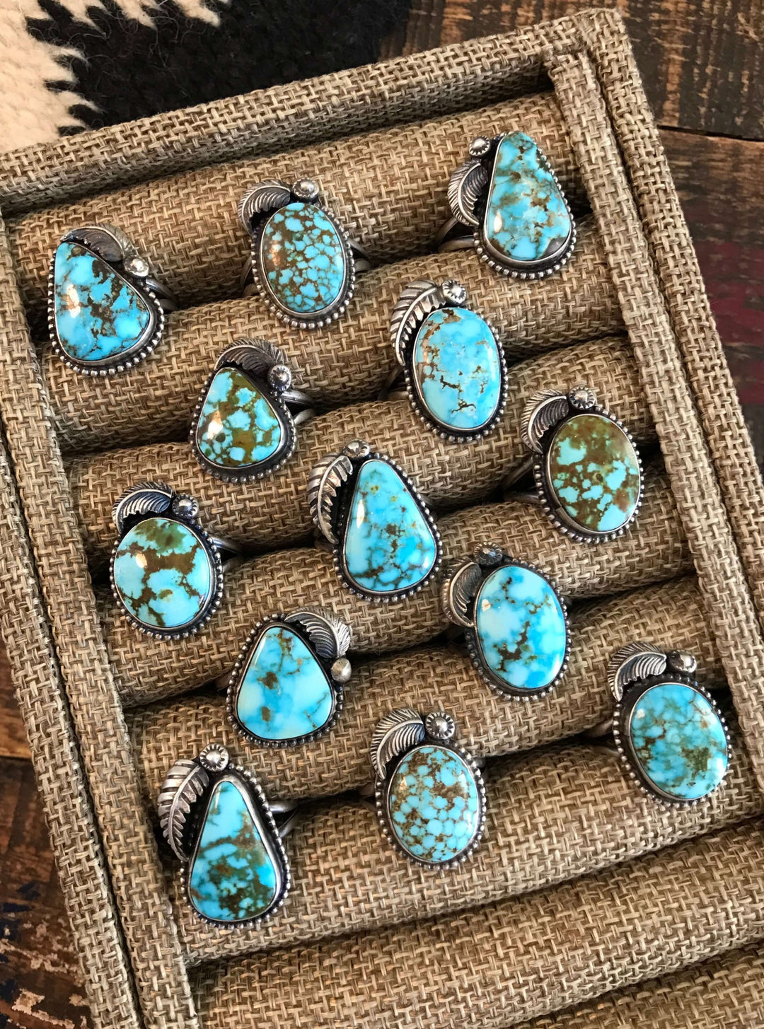 The Lark Rings-Rings-Calli Co., Turquoise and Silver Jewelry, Native American Handmade, Zuni Tribe, Navajo Tribe, Brock Texas