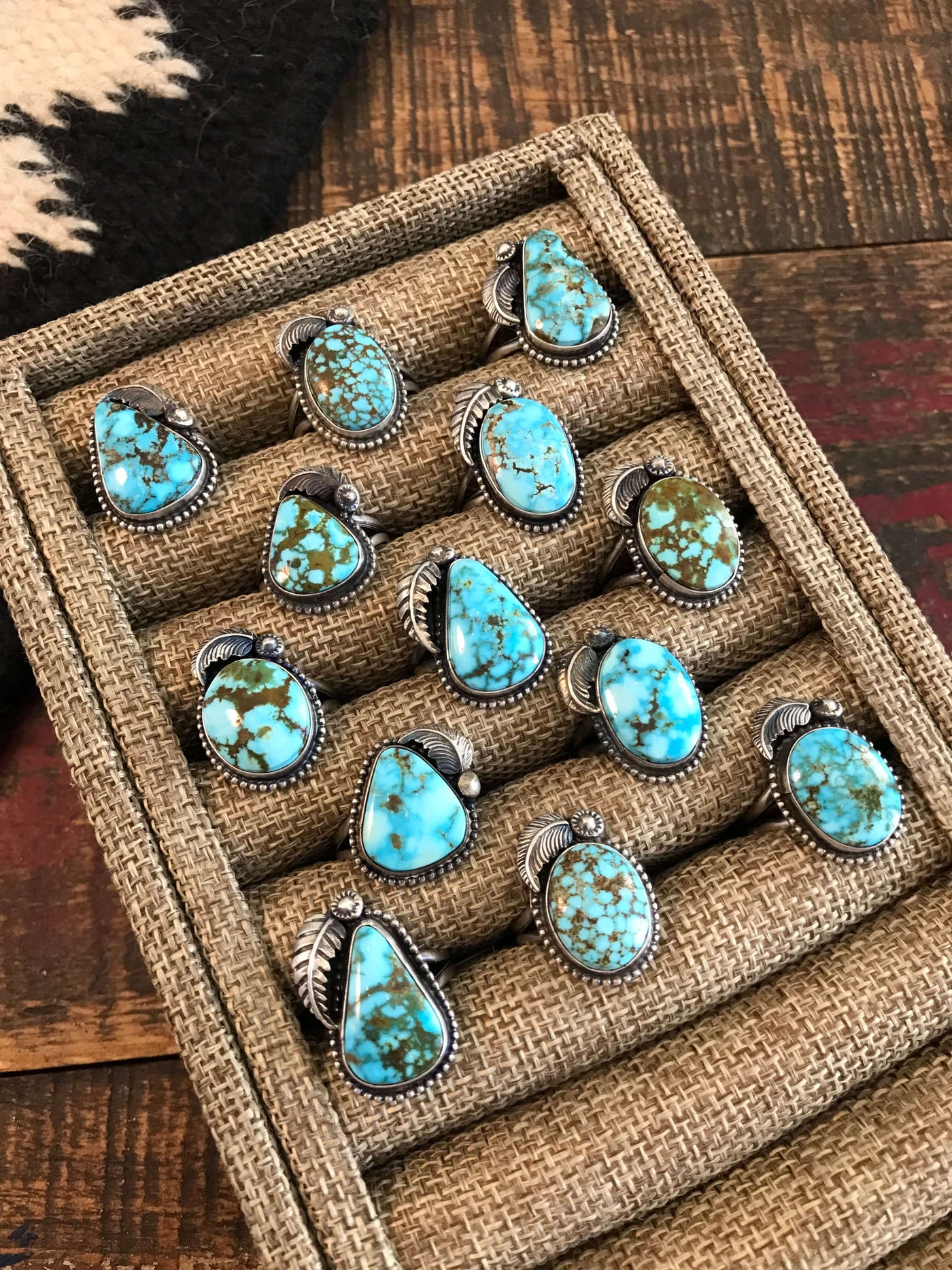 The Lark Rings-Rings-Calli Co., Turquoise and Silver Jewelry, Native American Handmade, Zuni Tribe, Navajo Tribe, Brock Texas
