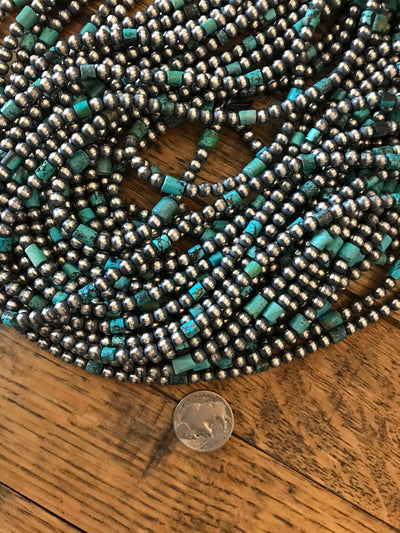 The Montana Necklace-Necklaces-Calli Co., Turquoise and Silver Jewelry, Native American Handmade, Zuni Tribe, Navajo Tribe, Brock Texas