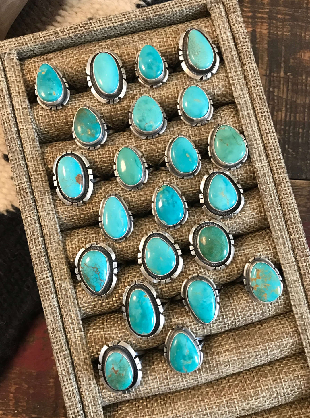 The Morro Bay Rings-Rings-Calli Co., Turquoise and Silver Jewelry, Native American Handmade, Zuni Tribe, Navajo Tribe, Brock Texas