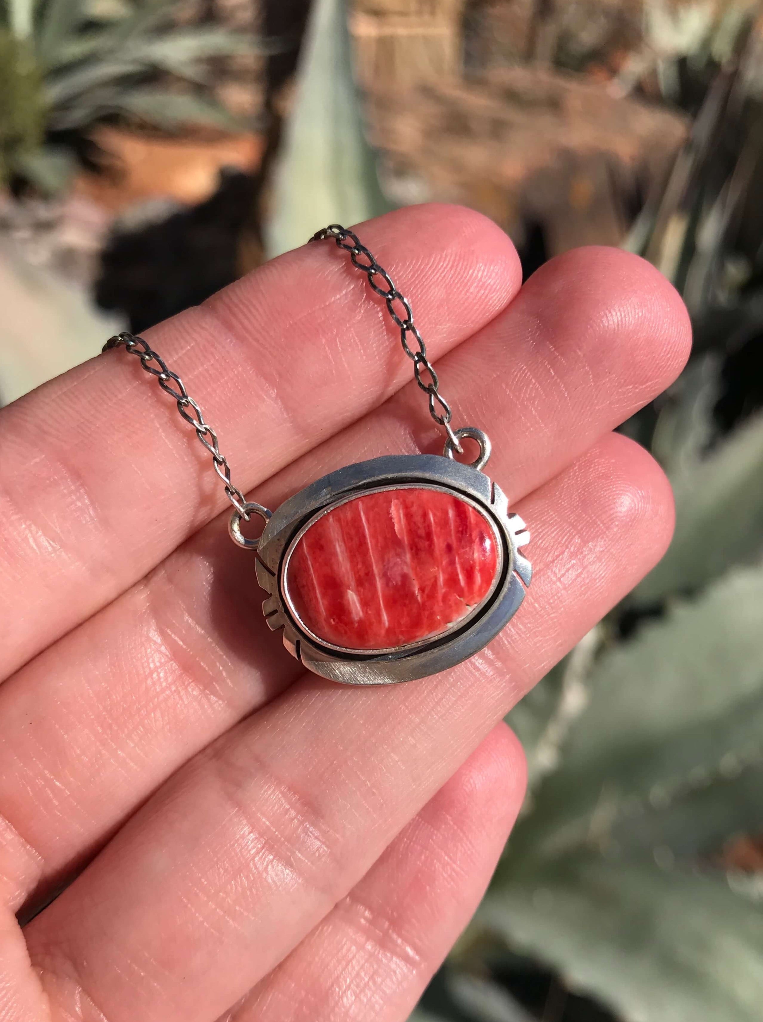 The Kentstown Spiny Necklace, 6-Necklaces-Calli Co., Turquoise and Silver Jewelry, Native American Handmade, Zuni Tribe, Navajo Tribe, Brock Texas