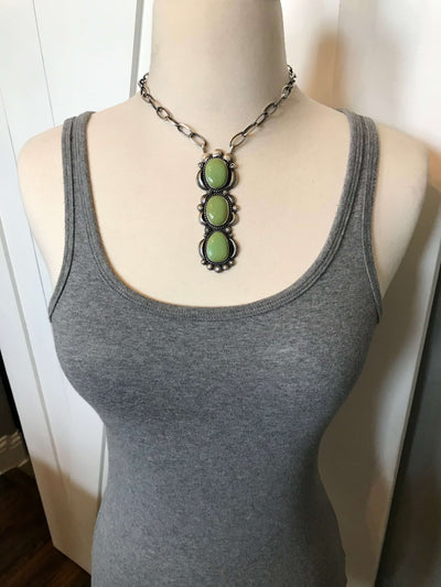 The Maya Turquoise Statement Necklace, 2-Necklaces-Calli Co., Turquoise and Silver Jewelry, Native American Handmade, Zuni Tribe, Navajo Tribe, Brock Texas