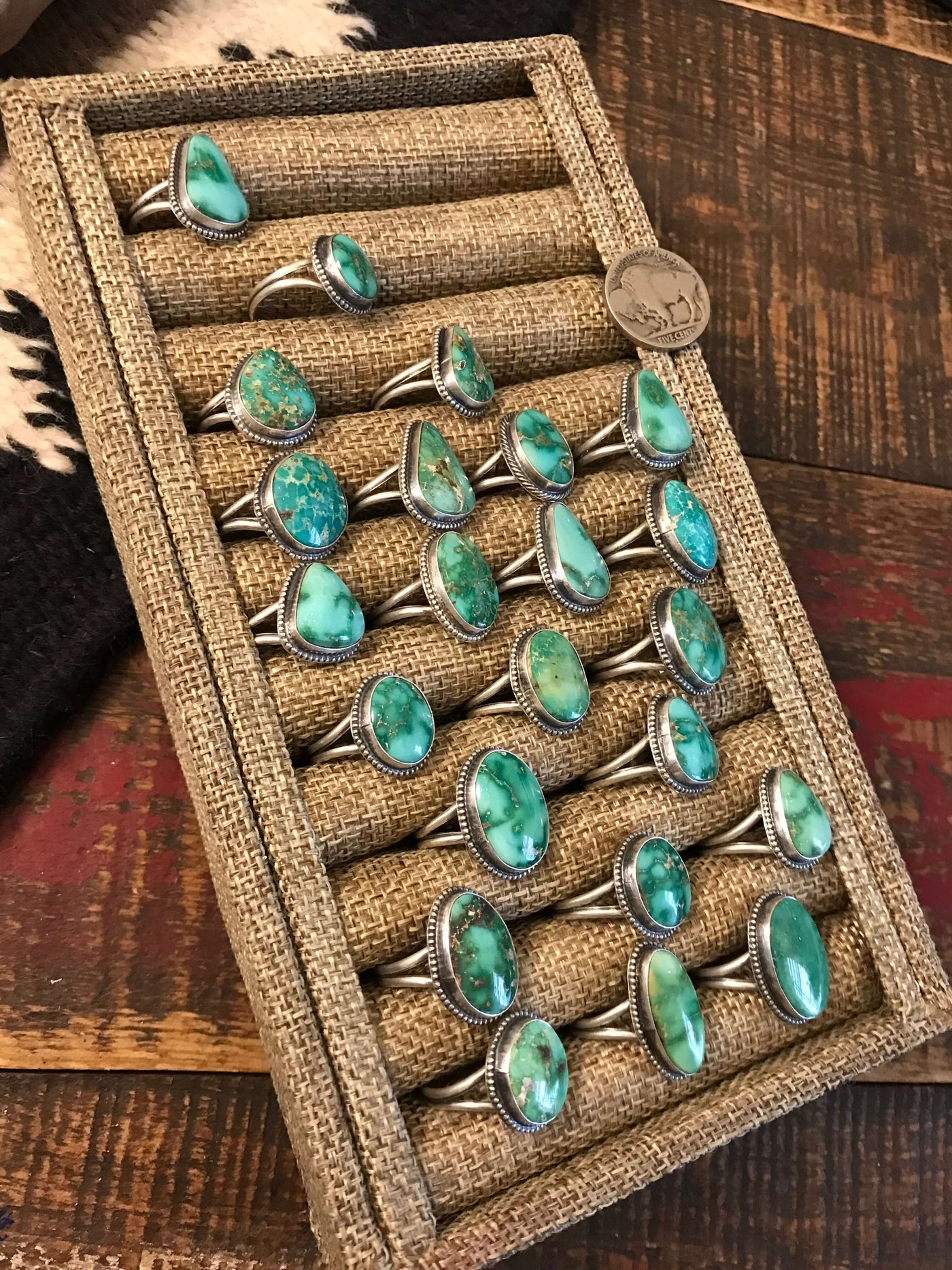 The Kamiah Rings-Rings-Calli Co., Turquoise and Silver Jewelry, Native American Handmade, Zuni Tribe, Navajo Tribe, Brock Texas