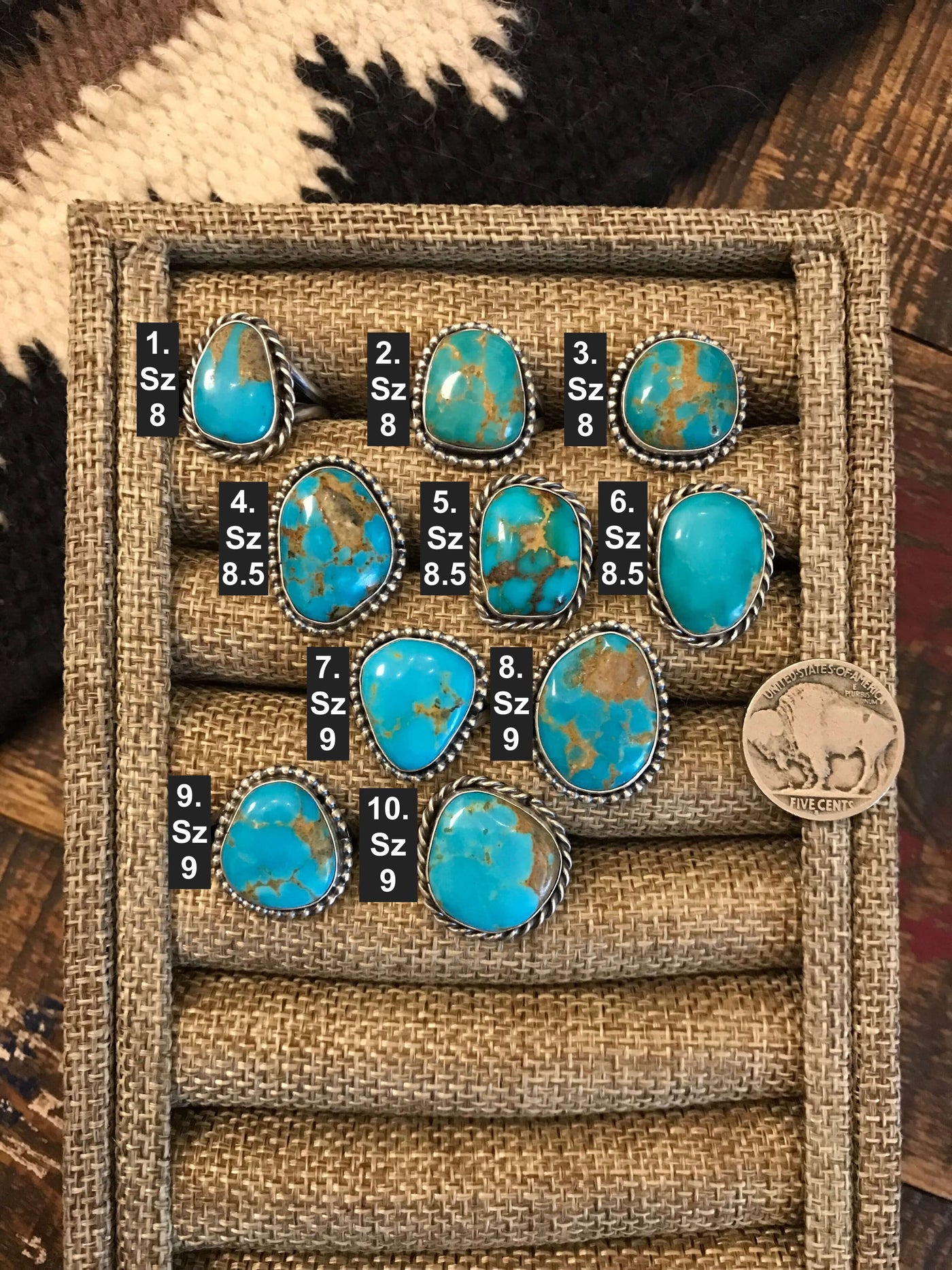 The Lompoc Rings-Rings-Calli Co., Turquoise and Silver Jewelry, Native American Handmade, Zuni Tribe, Navajo Tribe, Brock Texas