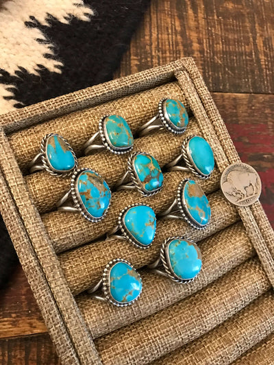 The Lompoc Rings-Rings-Calli Co., Turquoise and Silver Jewelry, Native American Handmade, Zuni Tribe, Navajo Tribe, Brock Texas