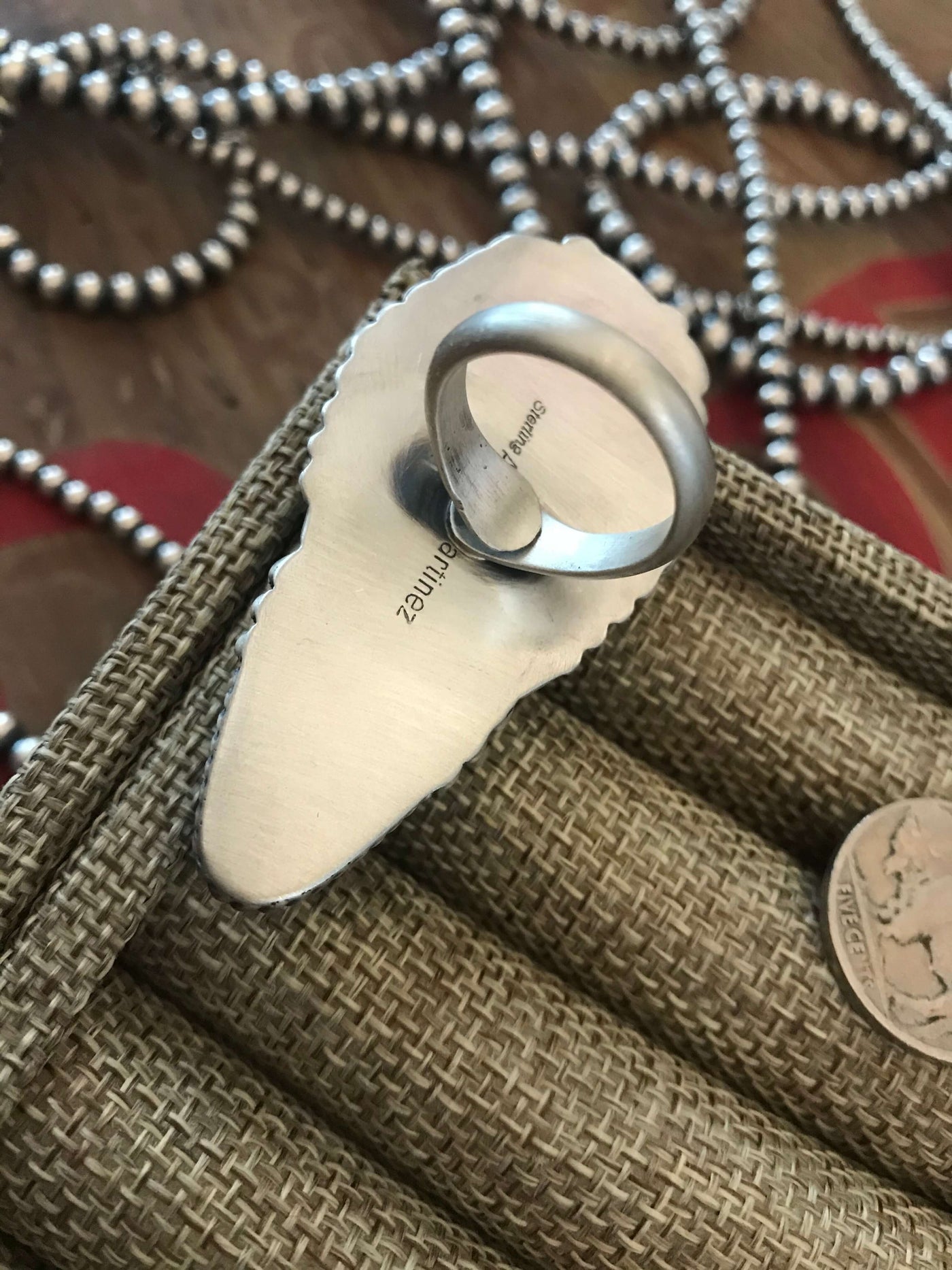 The Nanton Turquoise Adjustable Ring-Rings-Calli Co., Turquoise and Silver Jewelry, Native American Handmade, Zuni Tribe, Navajo Tribe, Brock Texas