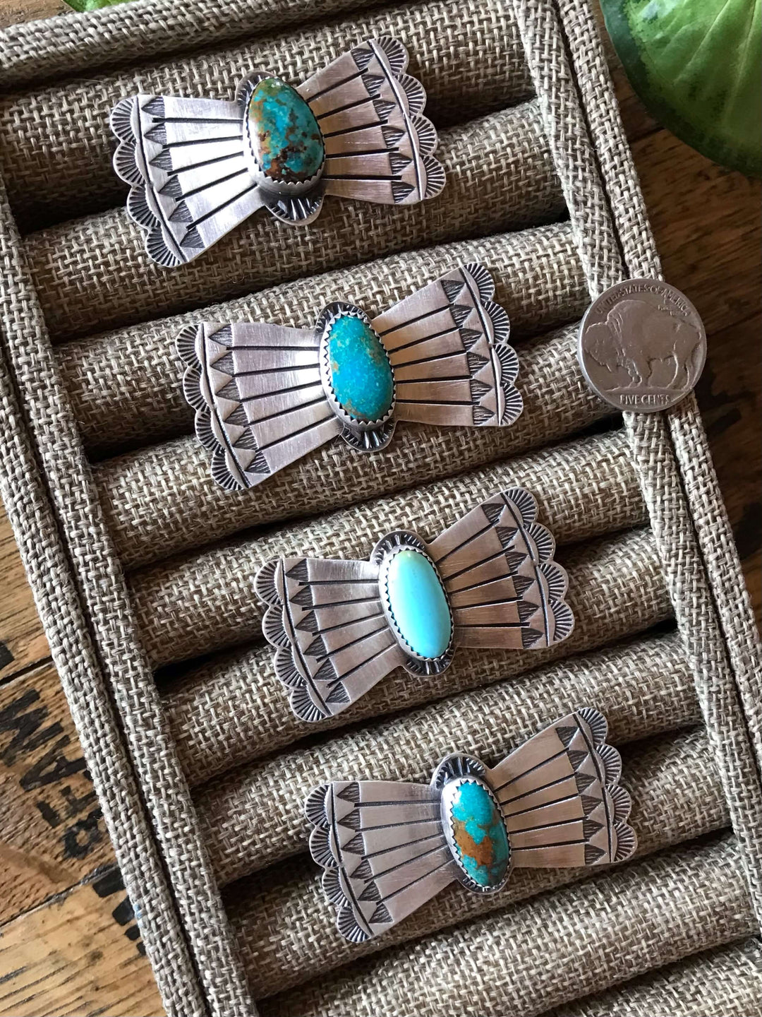 The Turquoise Bowtie Ring-Rings-Calli Co., Turquoise and Silver Jewelry, Native American Handmade, Zuni Tribe, Navajo Tribe, Brock Texas