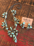 The Pondosa Statement Necklace Set-Necklaces-Calli Co., Turquoise and Silver Jewelry, Native American Handmade, Zuni Tribe, Navajo Tribe, Brock Texas