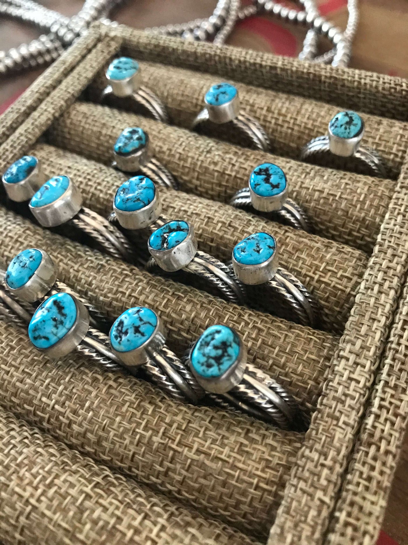 The Winifede Turquoise Rings-Rings-Calli Co., Turquoise and Silver Jewelry, Native American Handmade, Zuni Tribe, Navajo Tribe, Brock Texas